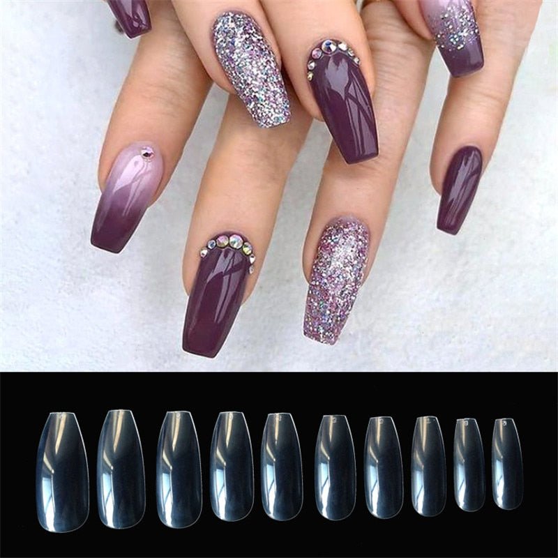 500 transparent natural fake nails - Zambeel